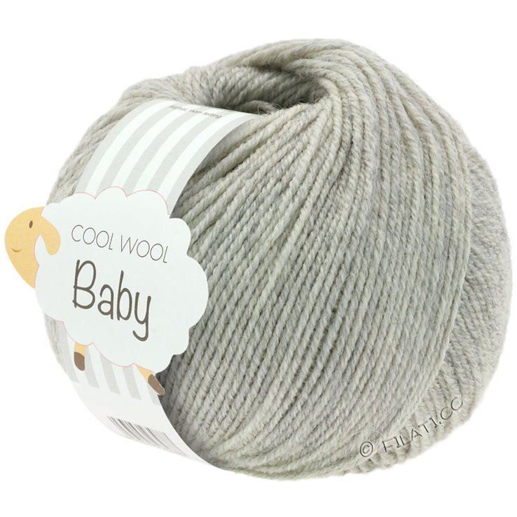 Lana Grossa COOL WOOL Baby 25g | 206-светло-серый меланжевый