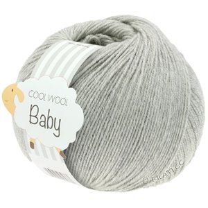 Lana Grossa COOL WOOL Baby Uni/Print 50g | 206-светло-серый меланжевый