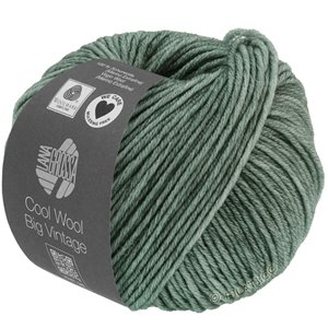 Lana Grossa COOL WOOL Big Vintage | 7168-зеленый серый