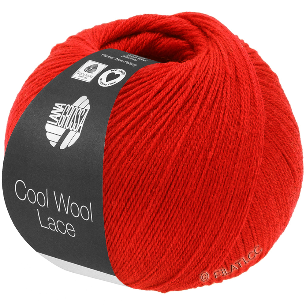Lana Grossa COOL WOOL Lace | 68-ярко-красный