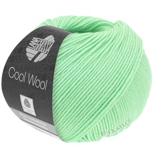 Lana Grossa COOL WOOL   Uni/Melange/Neon | 2087-бело-зеленый
