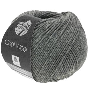 Lana Grossa COOL WOOL   Uni/Melange/Neon | 0412-тёмно-серый меланжевый