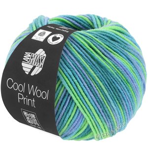 Lana Grossa COOL WOOL  Print | 757-бирюзовый/петроль/голубой/светло-зелёный