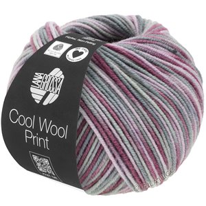 Lana Grossa COOL WOOL  Print | 815-старо-фиолетовый/ветхо-розовый/светло-серый/средне-серый