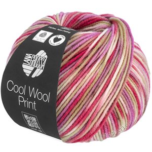 Lana Grossa COOL WOOL  Print | 831-цвет экрю/бежевый/ветхо-розовый/лососевый/сирень