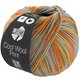 Lana Grossa COOL WOOL Print | 834-оранжевый/охра/нуга/озеро зеленый/серо-синий