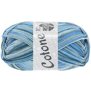 Lana Grossa COTONE  Print/Spray/Mouliné | 345-голубой/мята/серо-синий/зеленовато-голубой