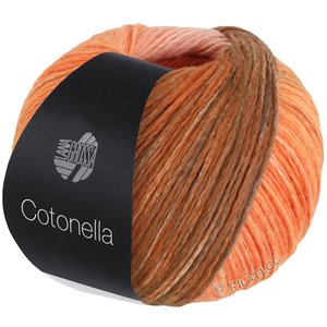 Lana Grossa COTONELLA | 06-абрикос/лосось оранжевый/оранжевый/жёлто-зеленый/тёмно-зелёный/чёрно-зелёный/ореховый цвет