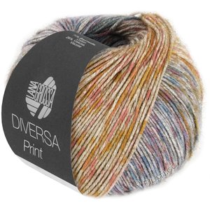 Lana Grossa DIVERSA PRINT | 104-серый/оранжевый/пинк/жёлтый/оливковый
