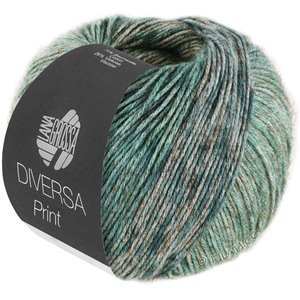 Lana Grossa DIVERSA PRINT | 106-петроль/мята/зелено-серый/тёмно сине-зеленый/зелёный как озеро