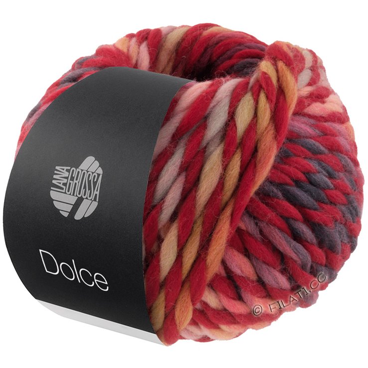 Lana Grossa DOLCE | 03-красное вино/светло-красный/серо-красный/антрацитовый