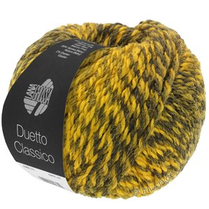 Lana Grossa DUETTO CLASSICO | 01-горчично-желтый/серо-оливковый/чёрно-оливковый