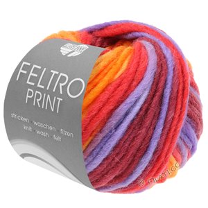 Lana Grossa FELTRO Print принт | 0388-лососевый/малиновый/пурпурный/оранжевый/бордо
