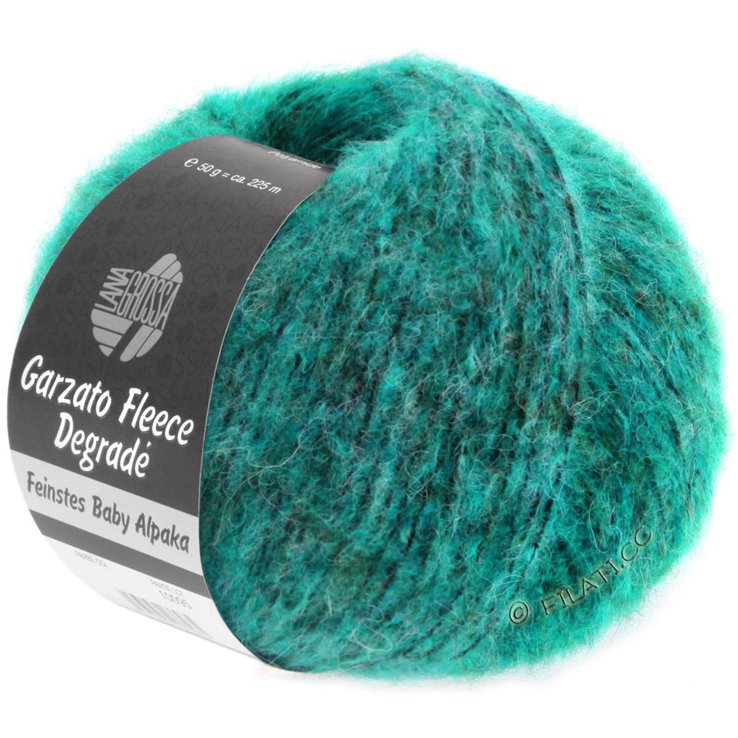 Lana Grossa GARZATO Fleece Uni/Print/Dégradé | 301-светлый сине-голубой/средне сине-зеленный/тёмно сине-зеленый