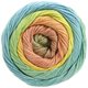 Lana Grossa GOMITOLO ALOHA | 305-жёлтый/оранжевый/лососевый/светло-зелёный/сине-зелёный/песок/светло-коричневый