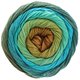 Lana Grossa GOMITOLO ALOHA | 313-коричневый цвет корицы/хаки/зелено-бирюзовый/сине-бирюзовый /голубой/петроль