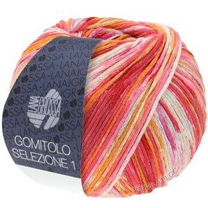 Lana Grossa GOMITOLO SELEZIONE 1 | 1001-красный/пинк/оранжевый/жёлтый/розовый/чисто-белый