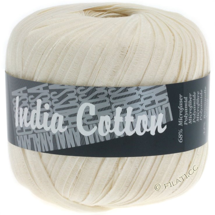 Lana Grossa INDIA Cotton Uni/Print | 201-натуральный