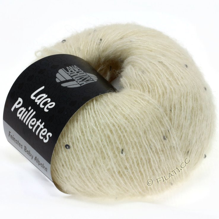 Lana Grossa LACE Paillettes | 01-чисто-белый