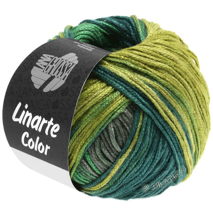 Lana Grossa LINARTE Color | 205-оливковый/зелёный/петрольный/графит