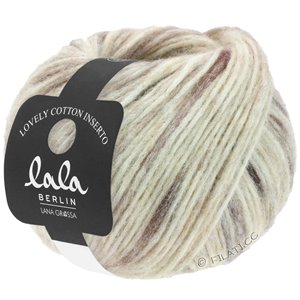 Lana Grossa LOVELY COTTON Inserto (lala BERLIN) | 108-чисто-белый/легко коричневый/ежевика