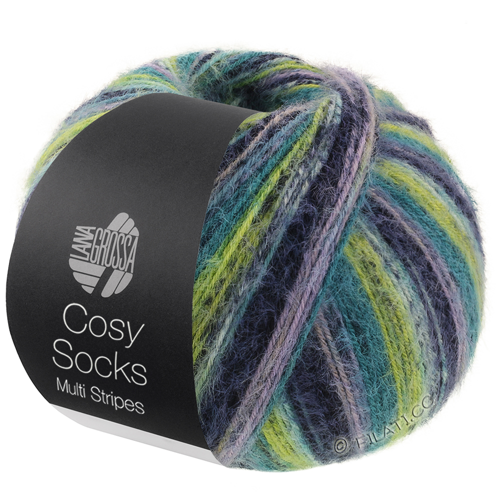 Lana Grossa MEILENWEIT 100g Cosy Socks Multi Stripes