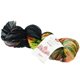 Lana Grossa MEILENWEIT 100g Merino Hand-dyed | 306-чёрный/серый/белый/сине-зелённый/зелённо синий/пинк/нефрит/бело-зеленый/розовый