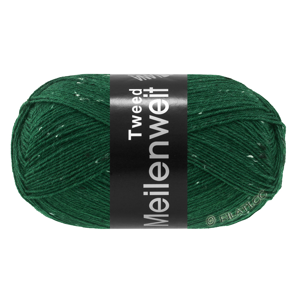 Lana Grossa MEILENWEIT 100g Tweed | 183-бутылочно-зелёный