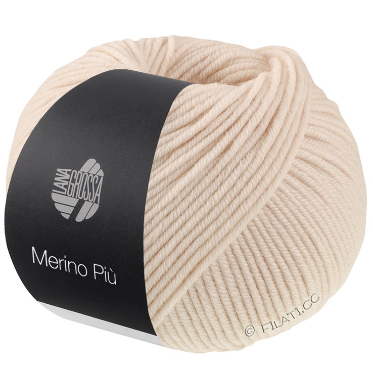 Lana Grossa MERINO PIÙ | 01-светло-бежевый