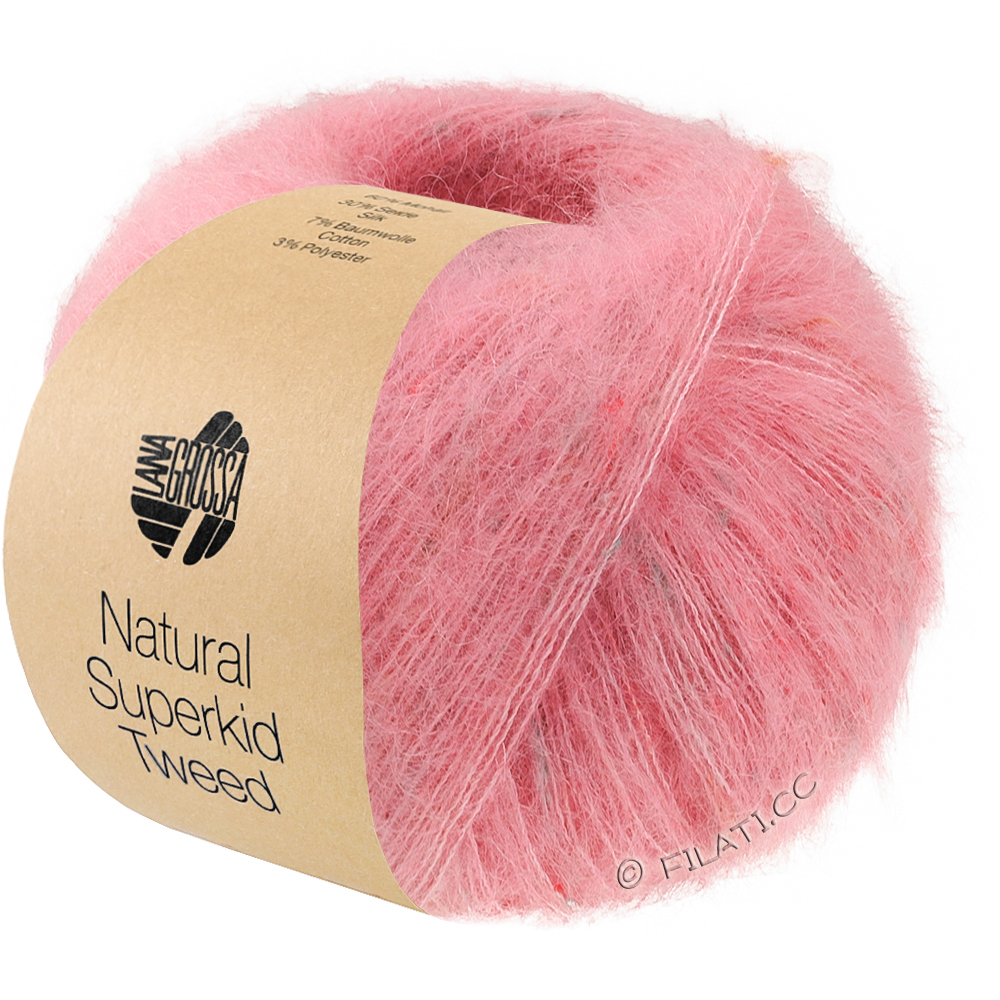 Lana Grossa NATURAL SUPERKID TWEED | 638-гвоздично-розовый