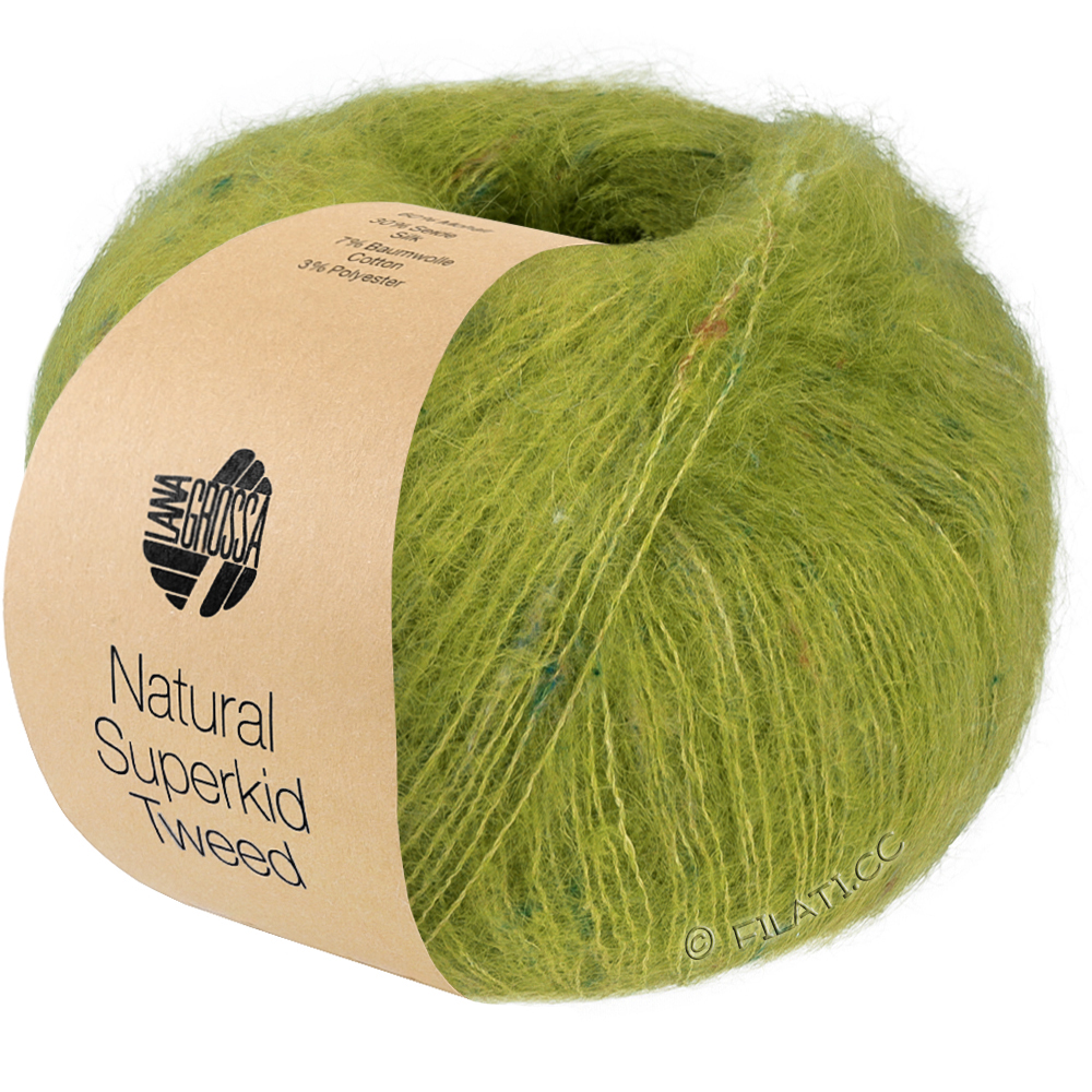 Lana Grossa NATURAL SUPERKID TWEED | 645-киви-зелёный