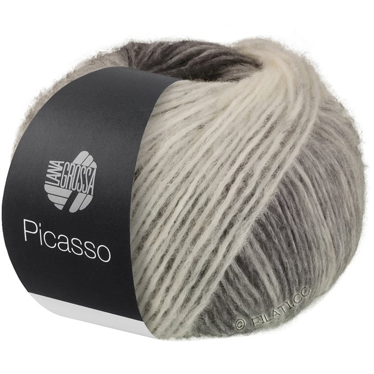 Lana Grossa PICASSO | 14-белый/светло-серый/средне-серый/тёмно-серый