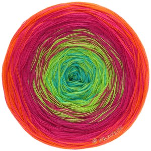 Lana Grossa SHADES OF COTTON | 101-оранжевый/красный/цикламеновый/жёлто-зеленый/бирюзовый