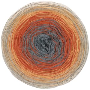 Lana Grossa SHADES OF COTTON | 119-светло-серый/лососевый/абрикос/оранжево-красный/тёмно-серый