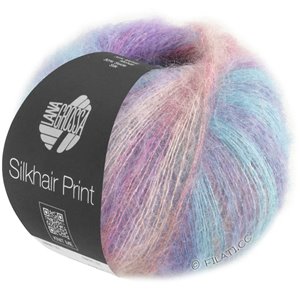Lana Grossa SILKHAIR PRINT | 426-сине-фиолетовый/ягодный/ветхо-розовый/серо-коричневый/тёмно-бирюзовый/тёмно-серый