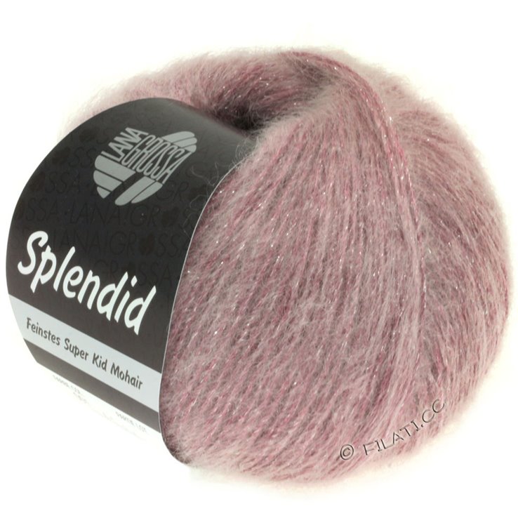 Lana Grossa SPLENDID | 01-розовое дерево/серебряный