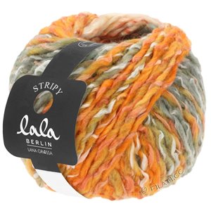 Lana Grossa STRIPY (lala BERLIN) | 11-лососевый/натуральный/оранжевый/светло-серый/серо-коричневый