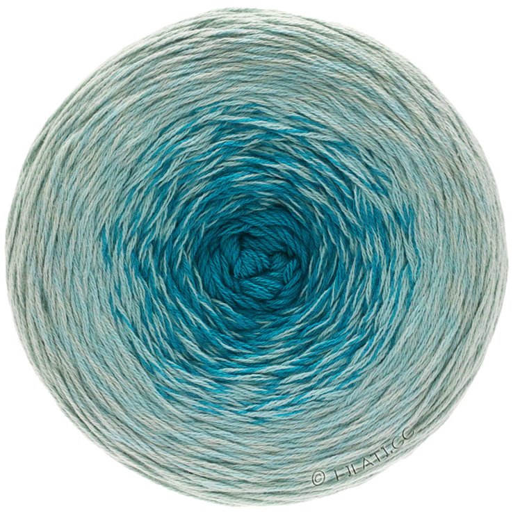 Lana Grossa TWISTED SUMMER SHADES | 1001-светло-серый/бирюзовый/петроль
