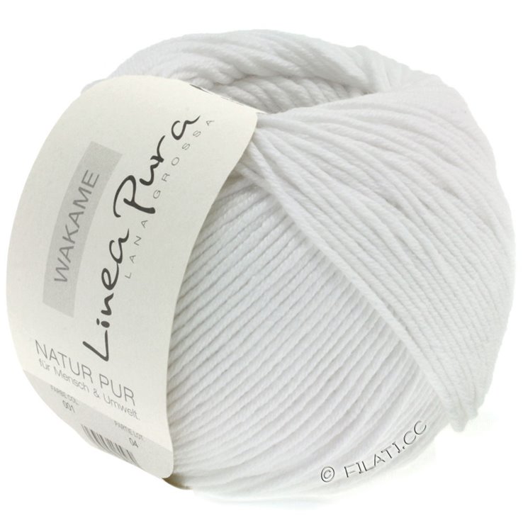 Lana Grossa WAKAME Uni/Print уни/принт (Linea Pura) | 001-белый