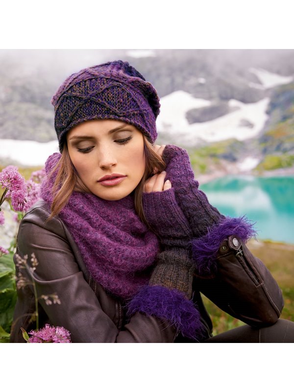 Lana Grossa Снуд с поперечной резинкой Garzato Fleece/Silkhair Melange