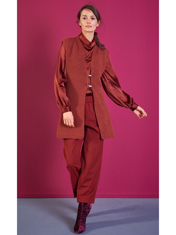 Lana Grossa ДЛИННЫЙ ЖИЛЕТ Cool Wool Alpaca