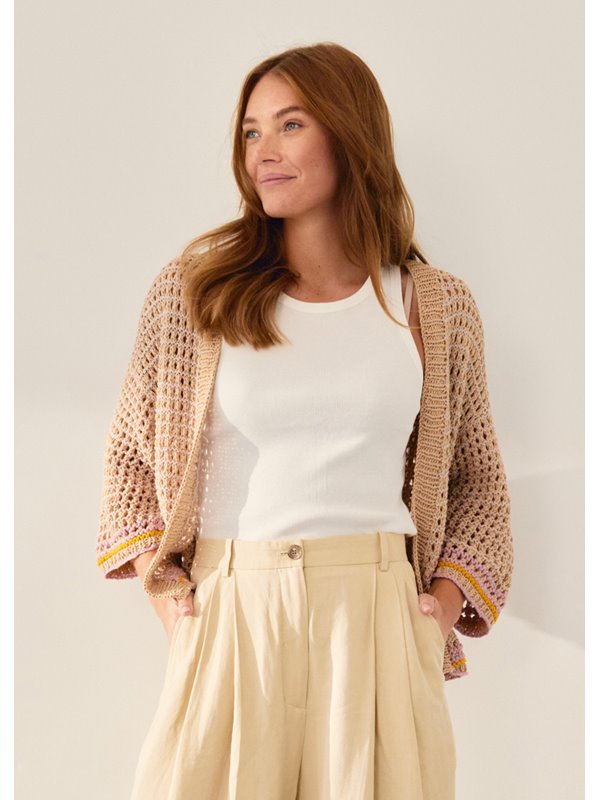 Lana Grossa КАРДИГАН Cotton Wool & Elastico & Landlust Baumwolle