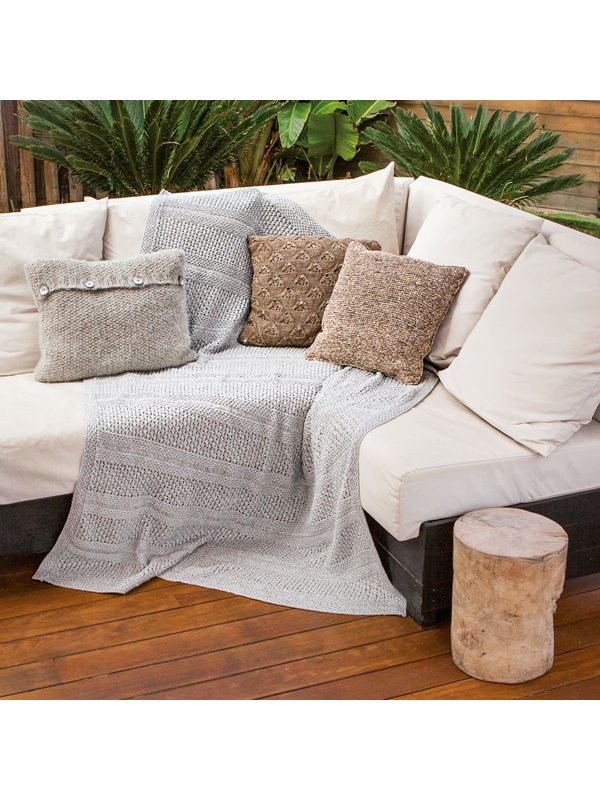 Lana Grossa ПЛЕД, ВЫПОЛНЕННЫЙ СОЧЕТАНИЕМ УЗОРОВ Linarte