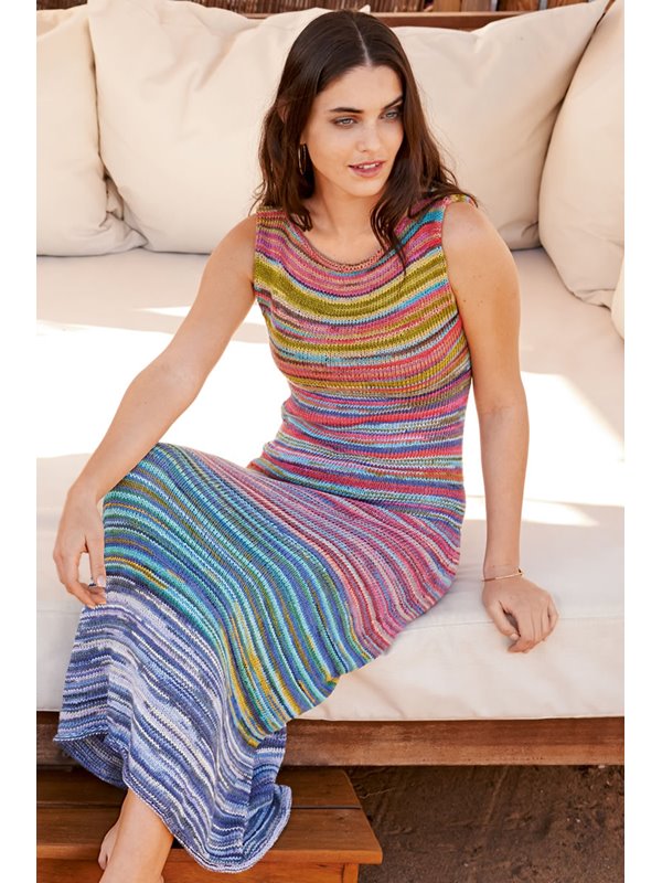 Lana Grossa ДЛИННОЕ ПЛАТЬЕ ЛИЦЕВОЙ ГЛАДИ Allegro Print