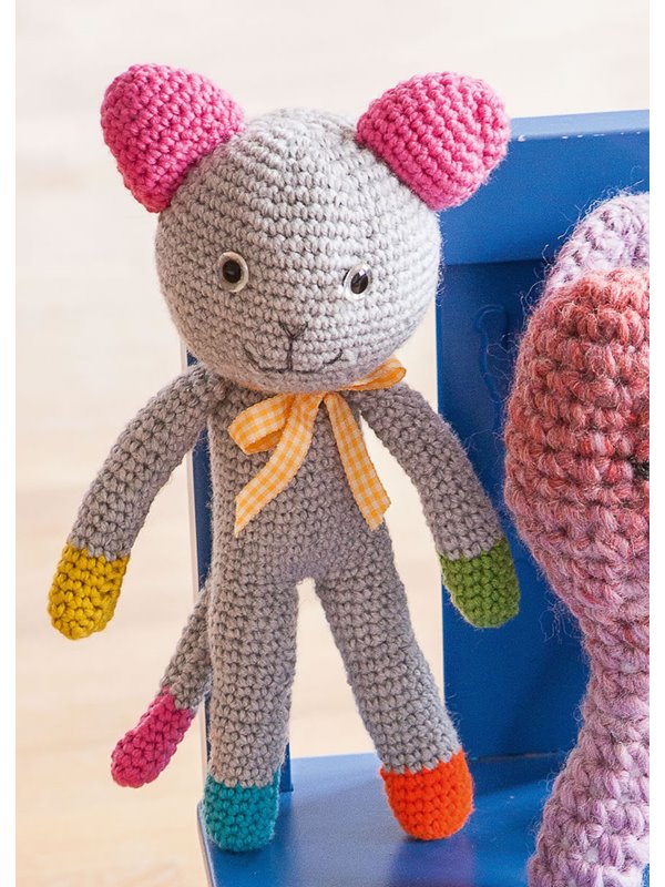 Lana Grossa КОШКА МОЛЛИ, СВЯЗАННАЯ СТОЛБИКАМИ БЕЗ НАКИДА Bingo