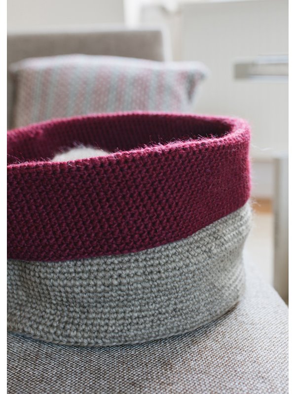 Lana Grossa СВЯЗАННАЯ КРЮЧКОМ КОРЗИНКА Per Lei