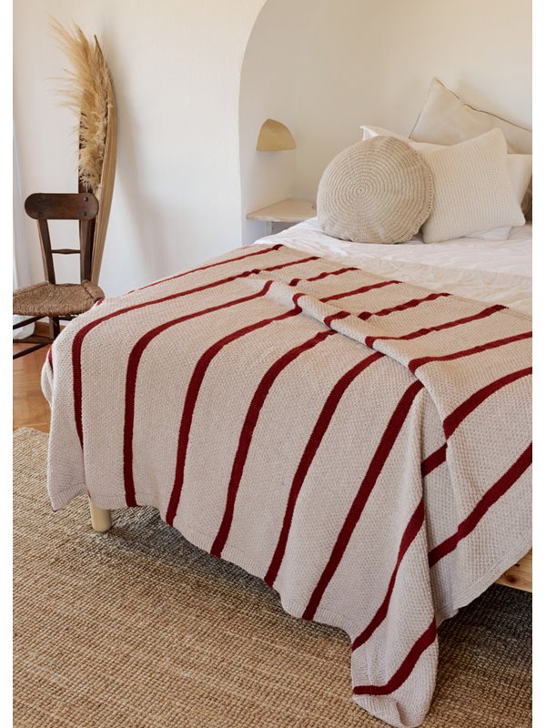 Lana Grossa ПЛЕД, СВЯЗАННЫЙ ЖЕМЧУЖНЫМ УЗОРОМ И ЛИЦЕВОЙ ГЛАДЬЮ Alta Moda Alpaca