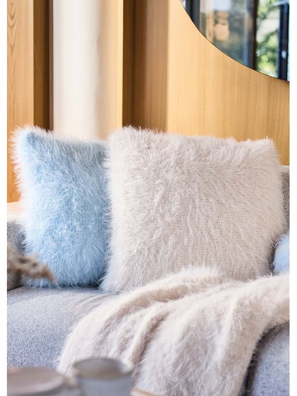 Lana Grossa ДВА СВЯЗАННЫХ ЛИЦЕВОЙ ГЛАДЬЮ ЧЕХЛА ДЛЯ ПОДУШЕК Basta