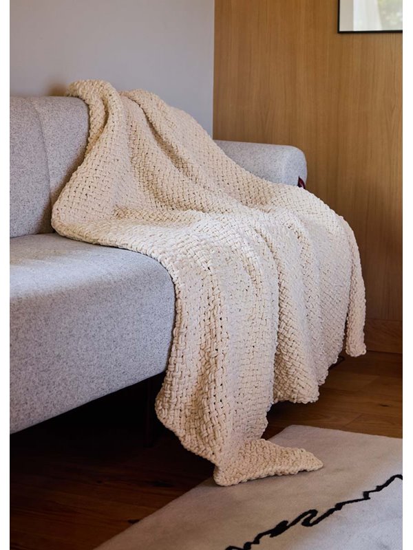 Lana Grossa ПЛЕД, СВЯЗАННЫЙ ПЛЕТЕНЫМ УЗОРОМ The Look