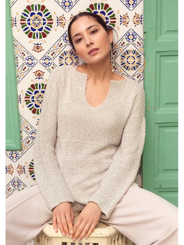 Lana Grossa ПУЛОВЕР, СВЯЗАННЫЙ КЛЕТОЧНЫМ УЗОРОМ 4 Capi